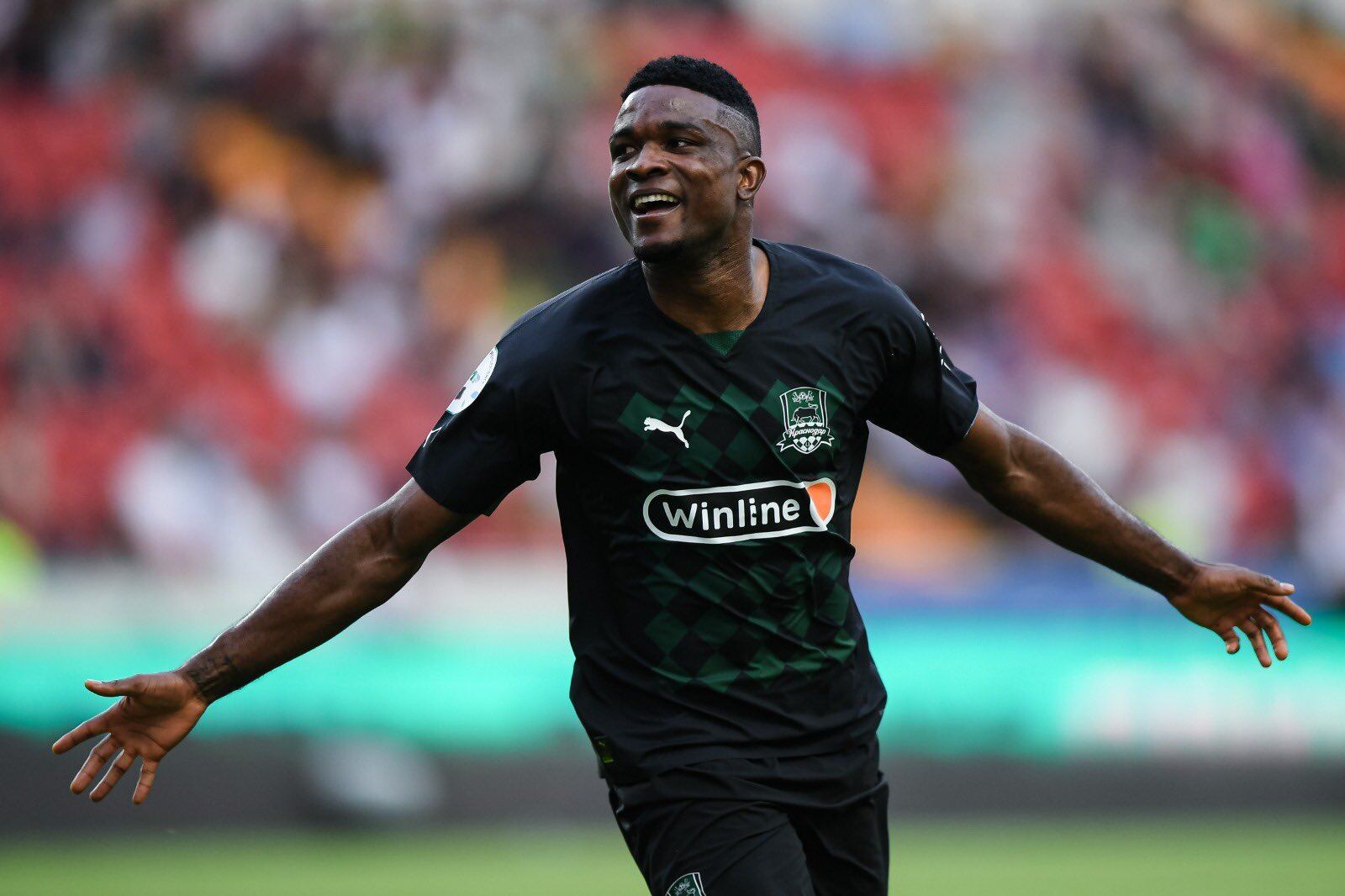 Jhon Córodoba con el Krasnodar FC | Foto: Jhon Córdoba (Twitter)