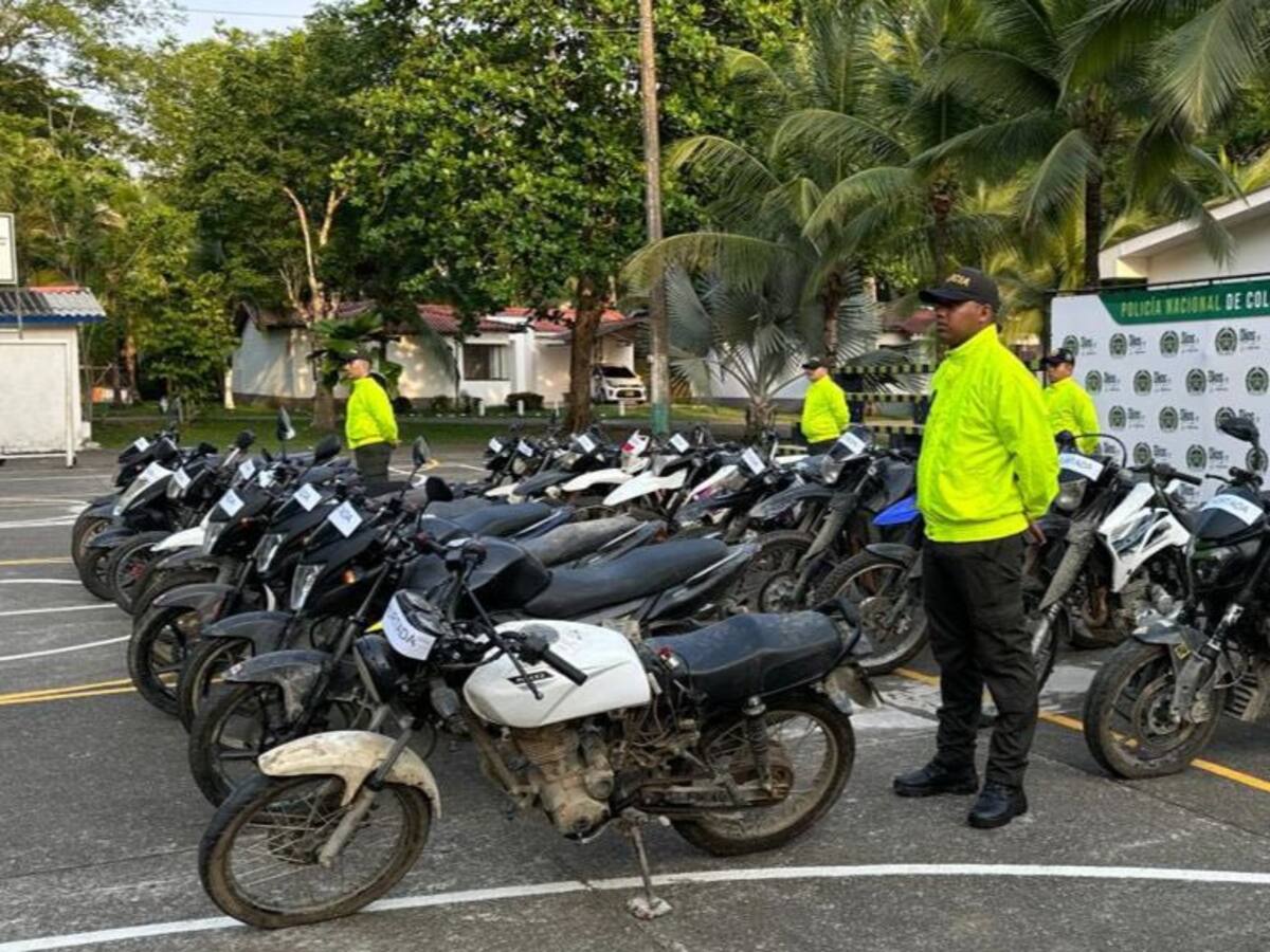Autoridades recuperaron 20 motocicletas en Urabá, Antioquia