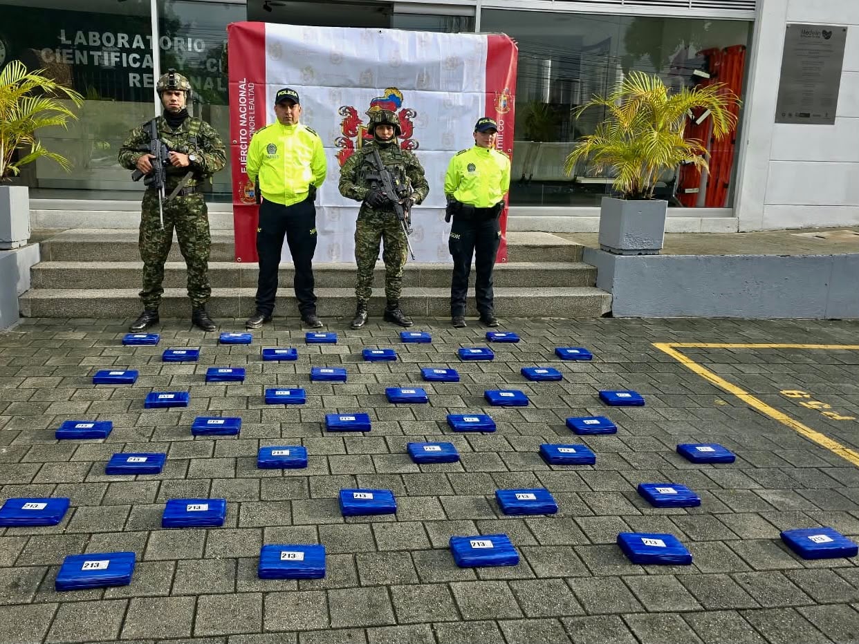 Incautan 40 kilos de marihuana en El Carmen de Viboral. Foto: Cuarta Brigada.