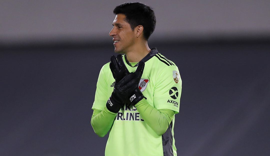 Enzo Pérez se vistió de arquero el pasado 19 de mayo, en un partido de Copa Libertadores.