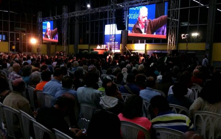 José 'Pepe' Mujica en conferencia Clacso de Medellín. 