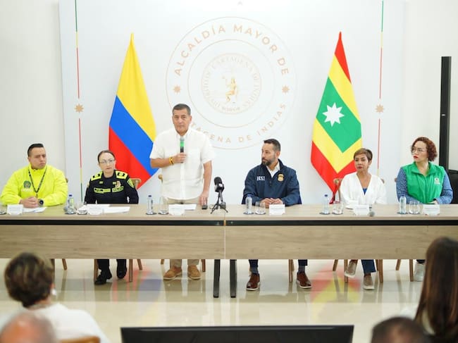 Rueda de prensa desarticulada banda de explotación sexual infantil. // Alcaldía de Cartagena