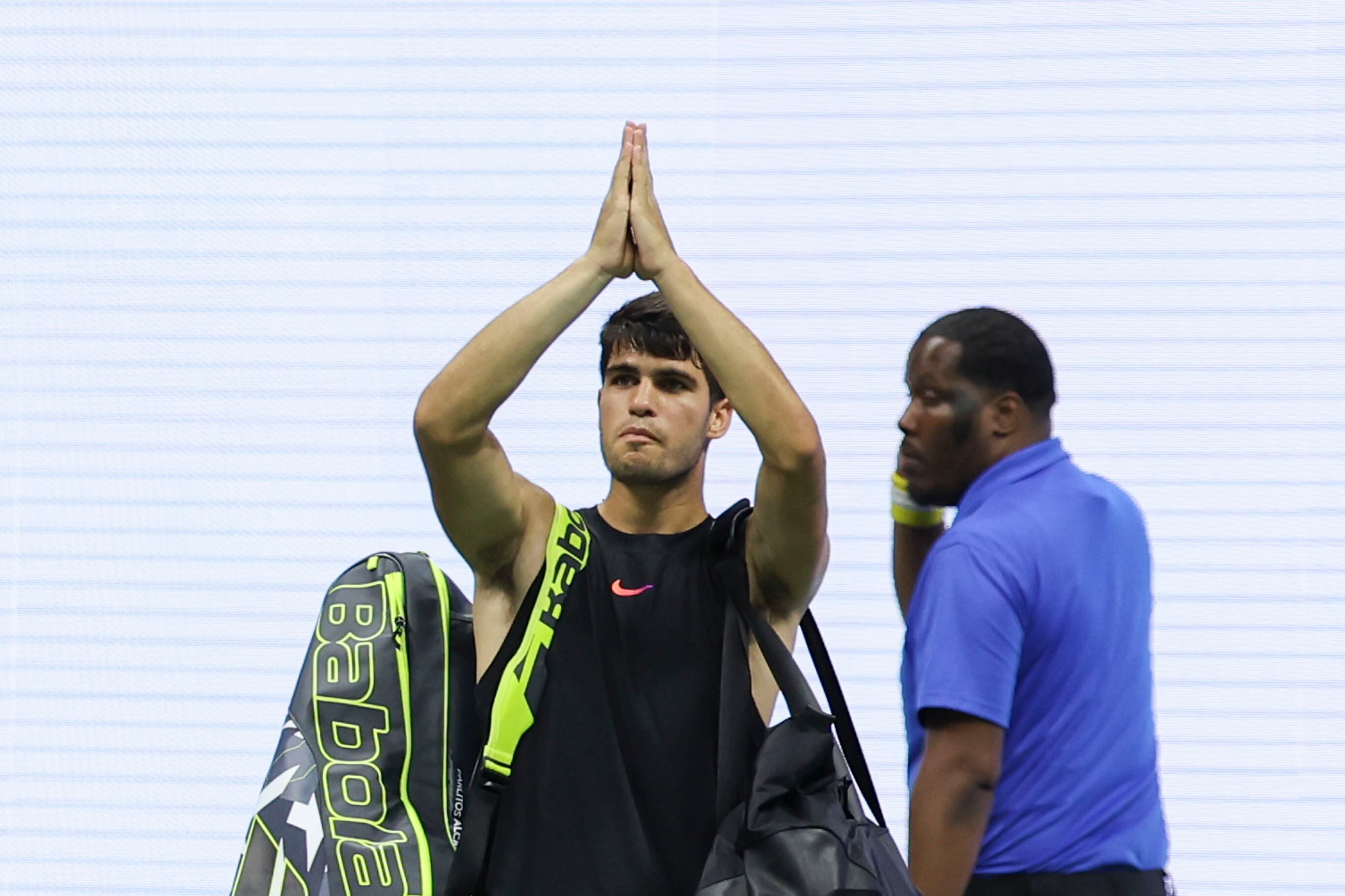 Carlos Alcaraz se despidió tempranamente del US Open. EFE/EPA/SARAH YENESEL