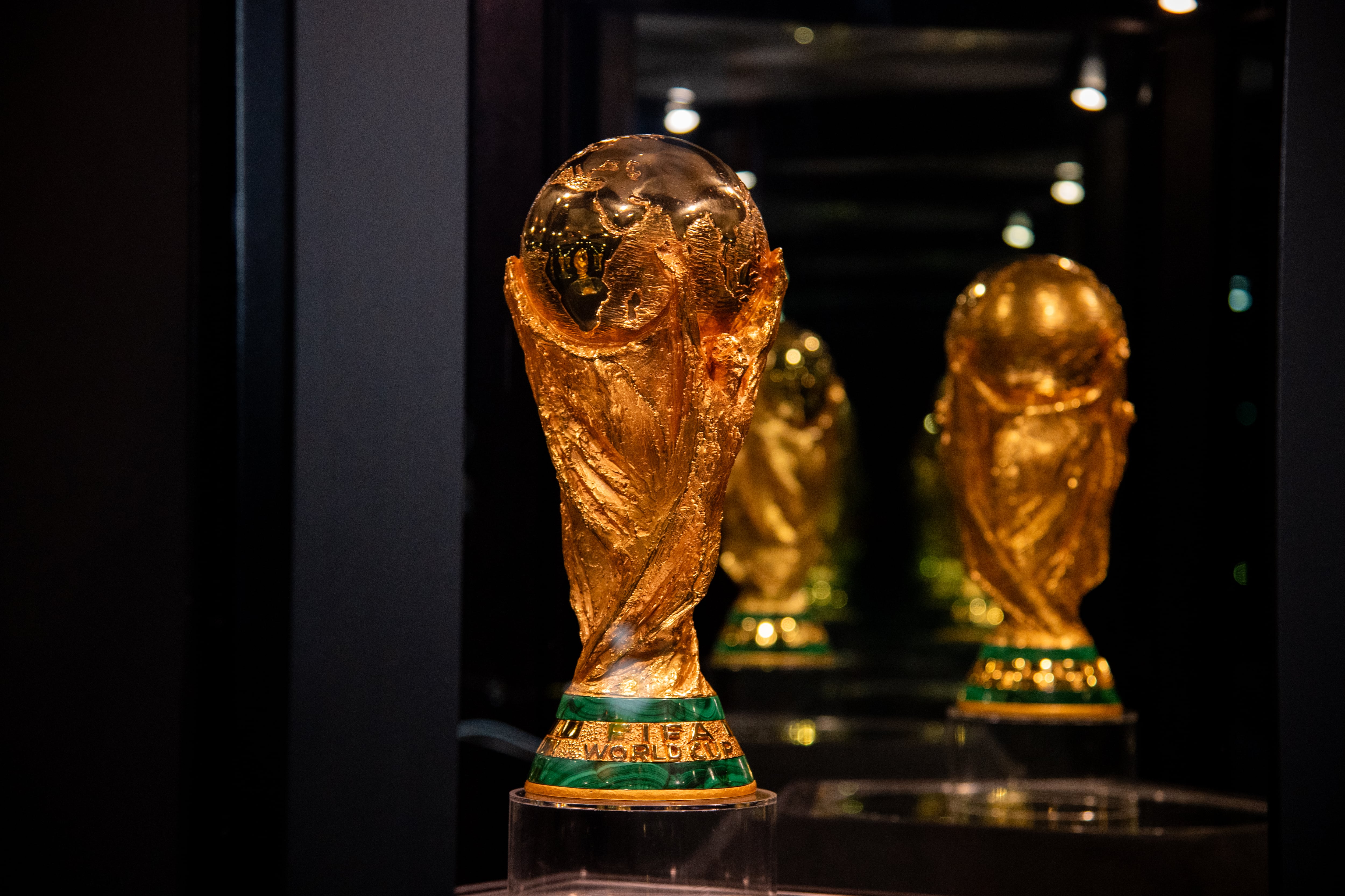 Trofeo de la Copa del Mundo. (Photo by Erica Denhoff/Icon Sportswire via Getty Images)