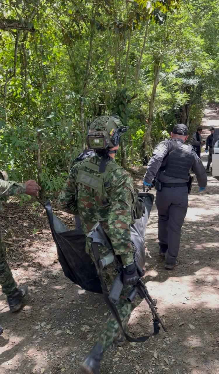 Cuerpos recuperados de la zona rural de Briceño- foto cortesía para Caracol Radio
