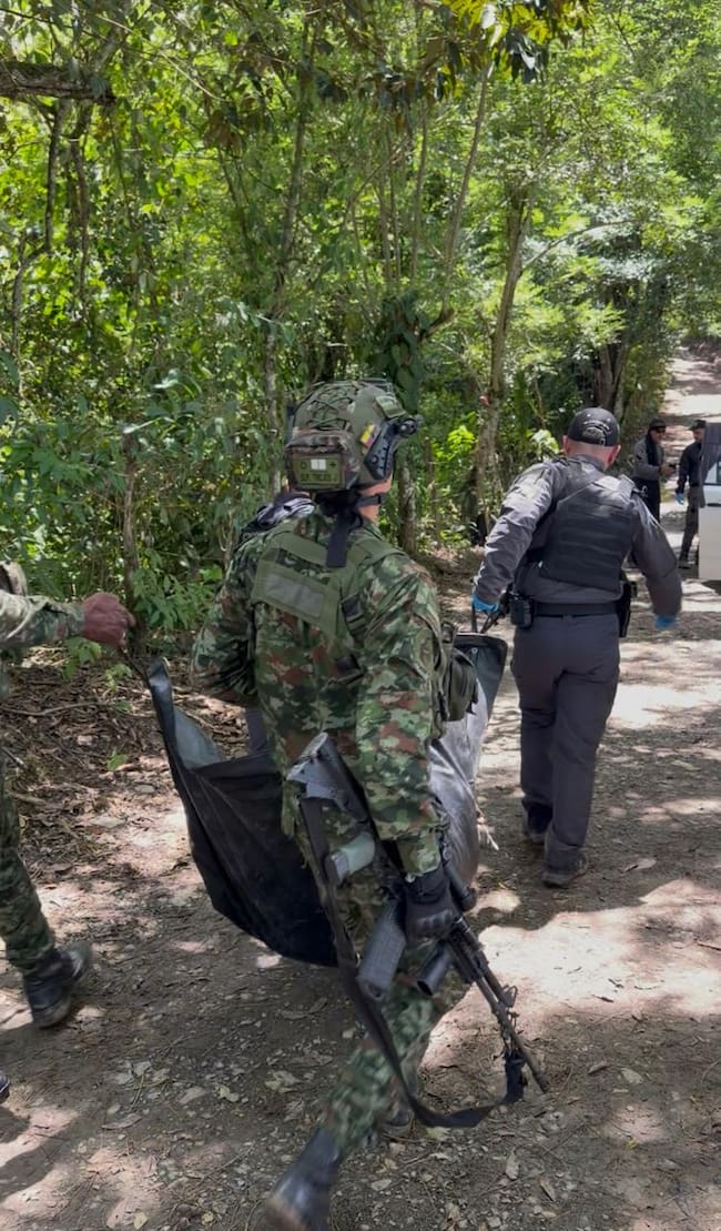 Cuerpos recuperados de la zona rural de Briceño- foto cortesía para Caracol Radio