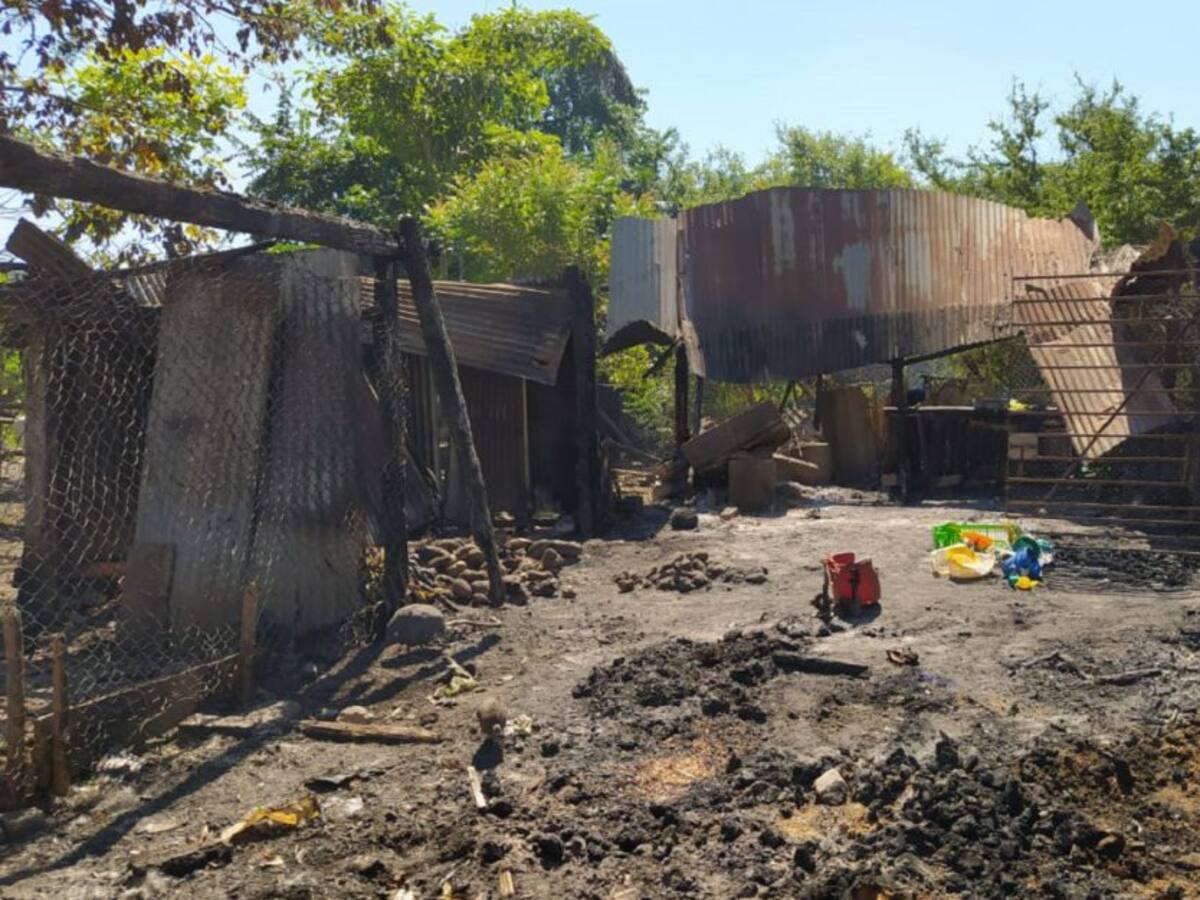 Incendio destruyó cocina comunal en zona rural de Membrillal