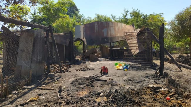 Cocina comunal afectada en Membrillal