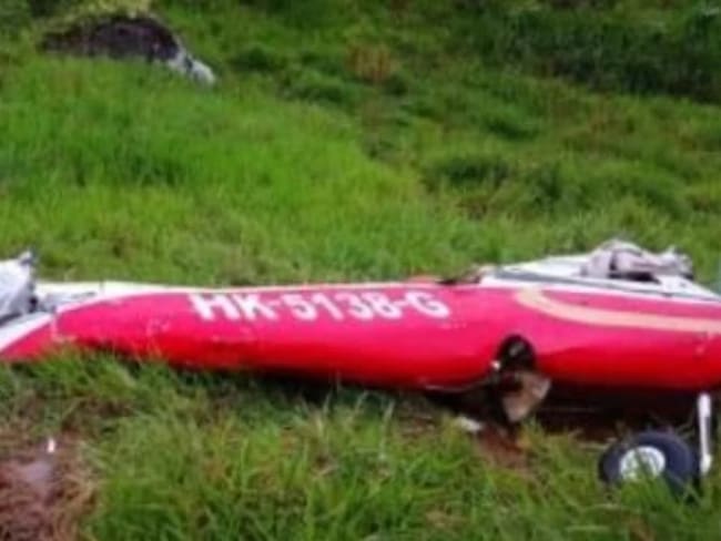 Avioneta se estrelló en San Luis de Gaceno. Foto: Aeronáutica Civil