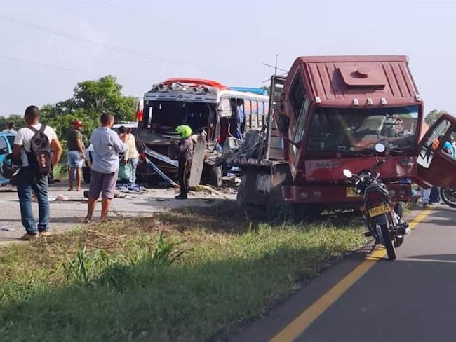 10 heridos en accidente de tránsito entre Cartagena y Bayunca