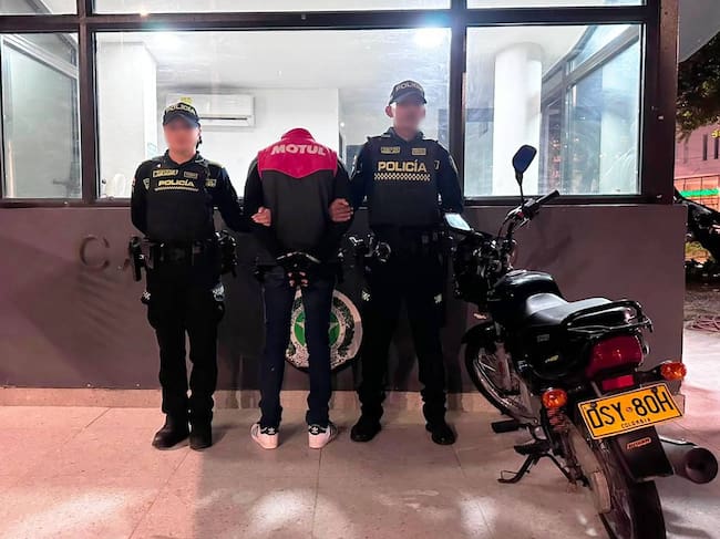 Capturado por hurto. // Policía Metropolitana de Cartagena