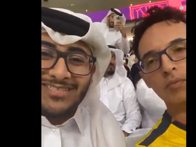 Aficionado qatarí y seguidor ecuatoriano aclaran lo sucedido / Foto: captura de pantalla video