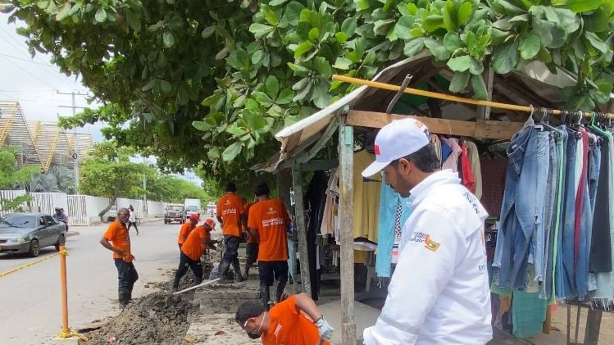 Nuevo frente de trabajo del canal Santa Rita en el Paseo de Bolívar