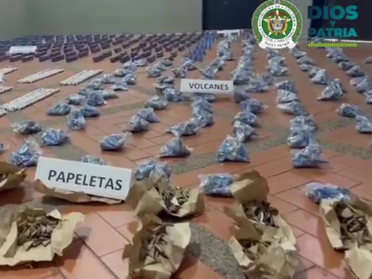50 kilos de pólvora fueron incautados por la Policía en el Quindío durante diciembre 2024