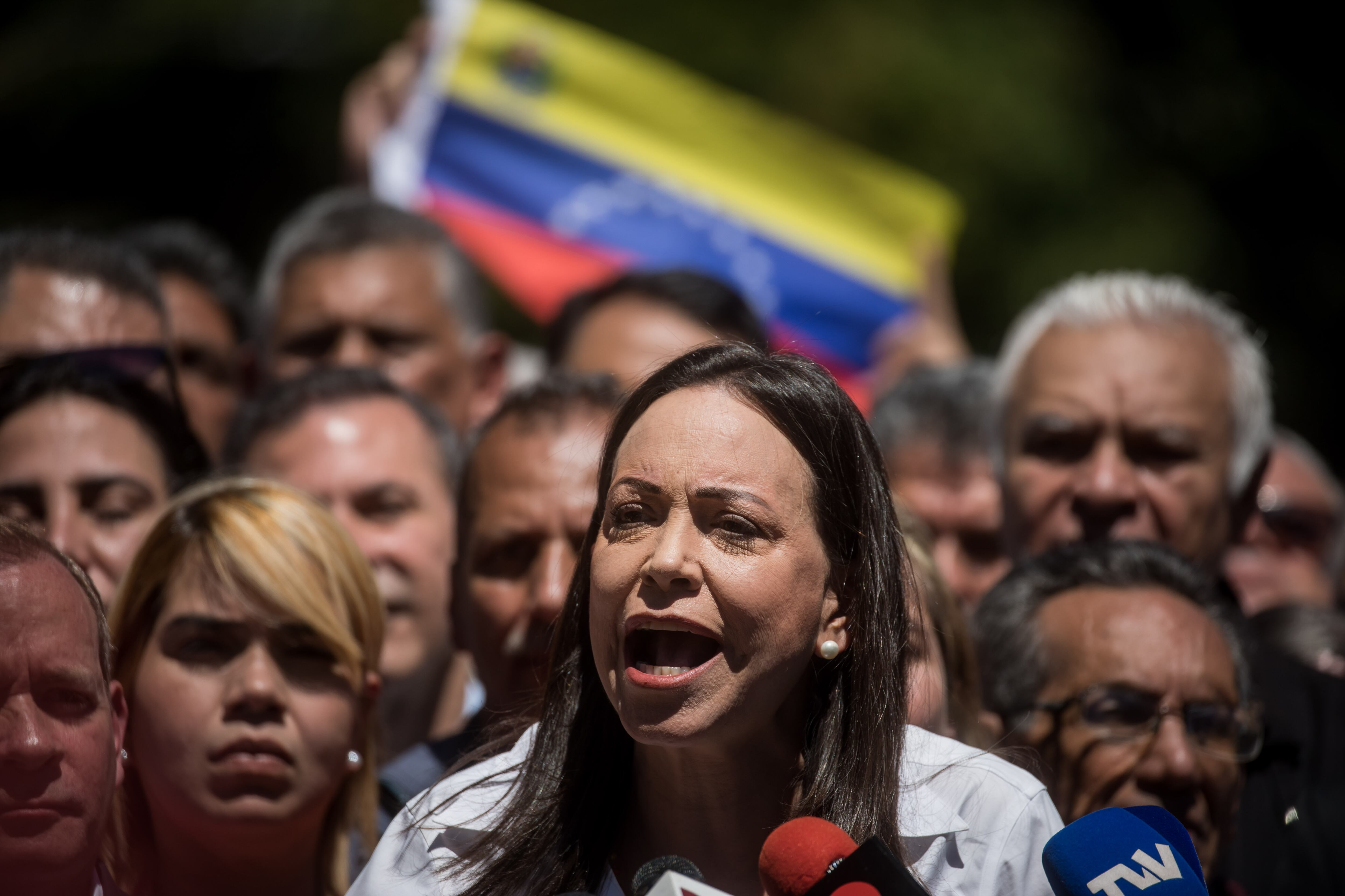 La líder opositora venezolana María Corina Machado. EFE/MIGUEL GUTIERREZ