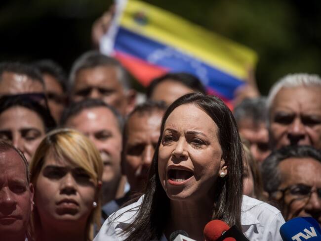 La líder opositora venezolana María Corina Machado. EFE/MIGUEL GUTIERREZ