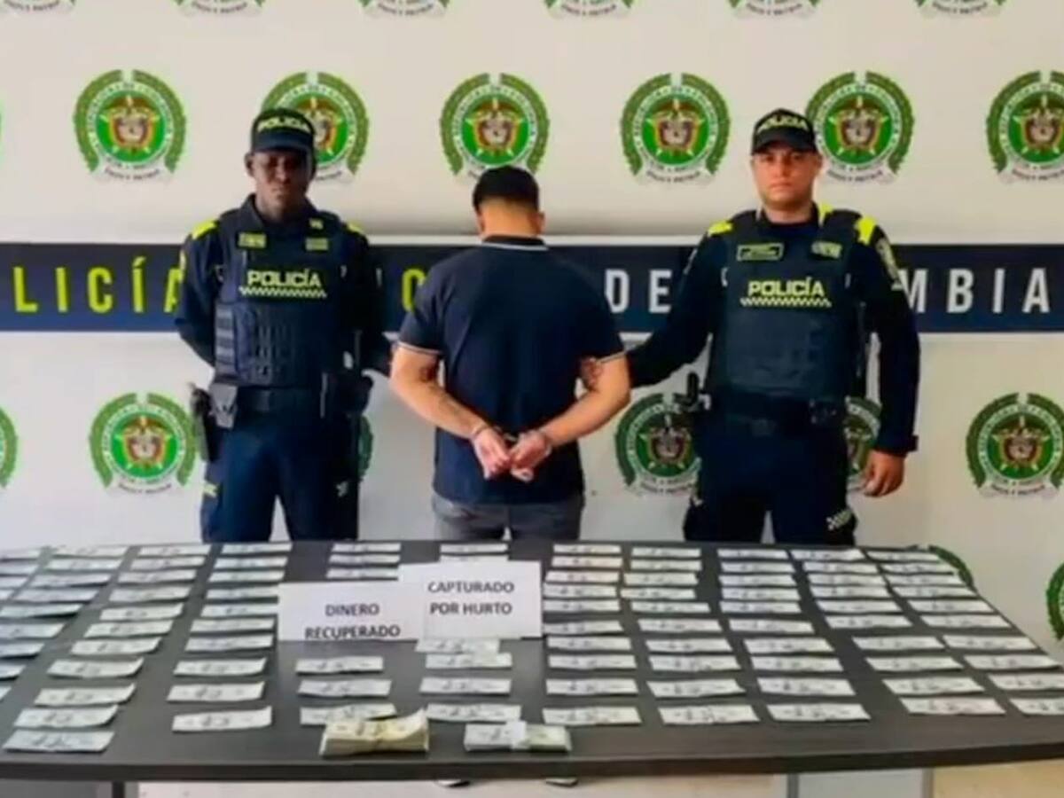 Capturan a presunto ladrón y recuperan 30.000 dólares robados en casa de cambio de El Poblado