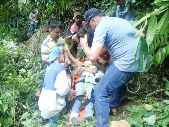 Herido rescatado- foto Ilder Osorio