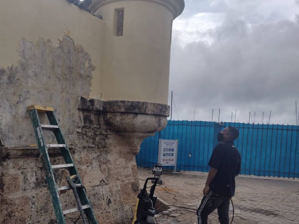 Obras son por orden del Club de Pesca: restaurante Fuerte San Sebastián