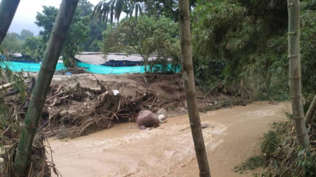 Dos barrios de Guática (Risaralda) están en alerta por posible avalancha