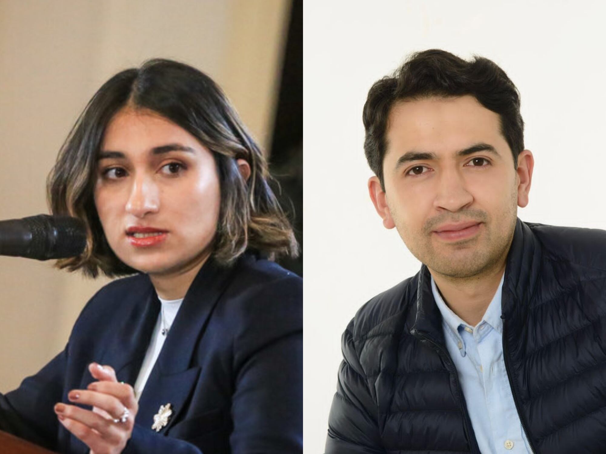 Laura Sarabia y Daniel Briceño. Fotos: Colprensa / Concejo de Bogotá