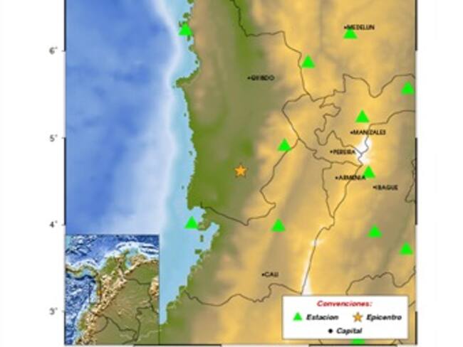 Cuatro réplicas se registraron tras sismo en Chocó
