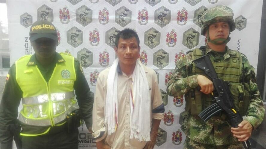 Capturan a presunto miembro del ELN en el Chocó. Foto: Ejercito Nacional