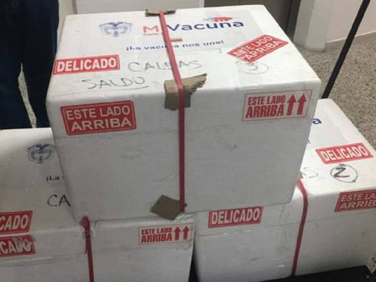 Llegan a Caldas casi 13.000 vacunas de Pfizer