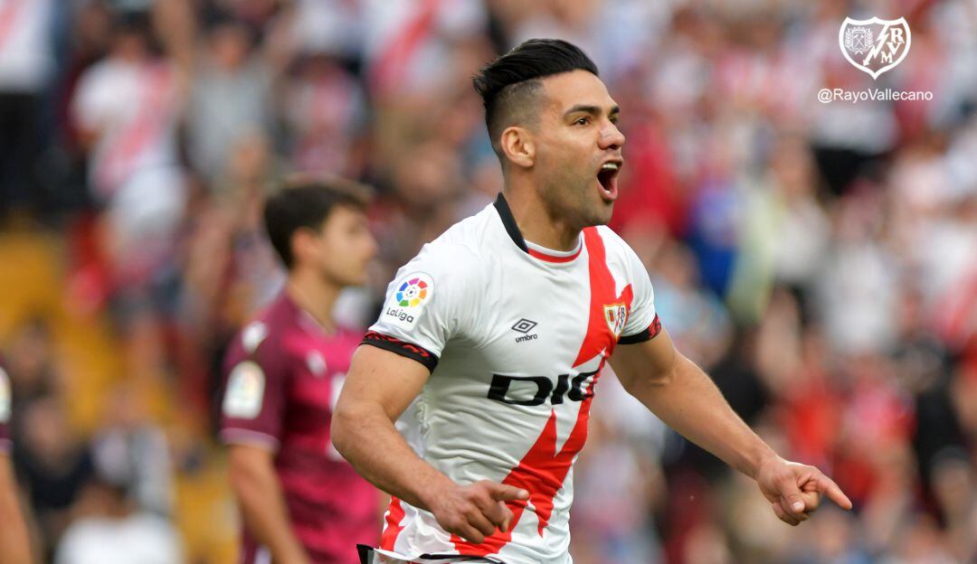 Falcao completó seis goles con el Rayo Vallecano en la presente temporada.