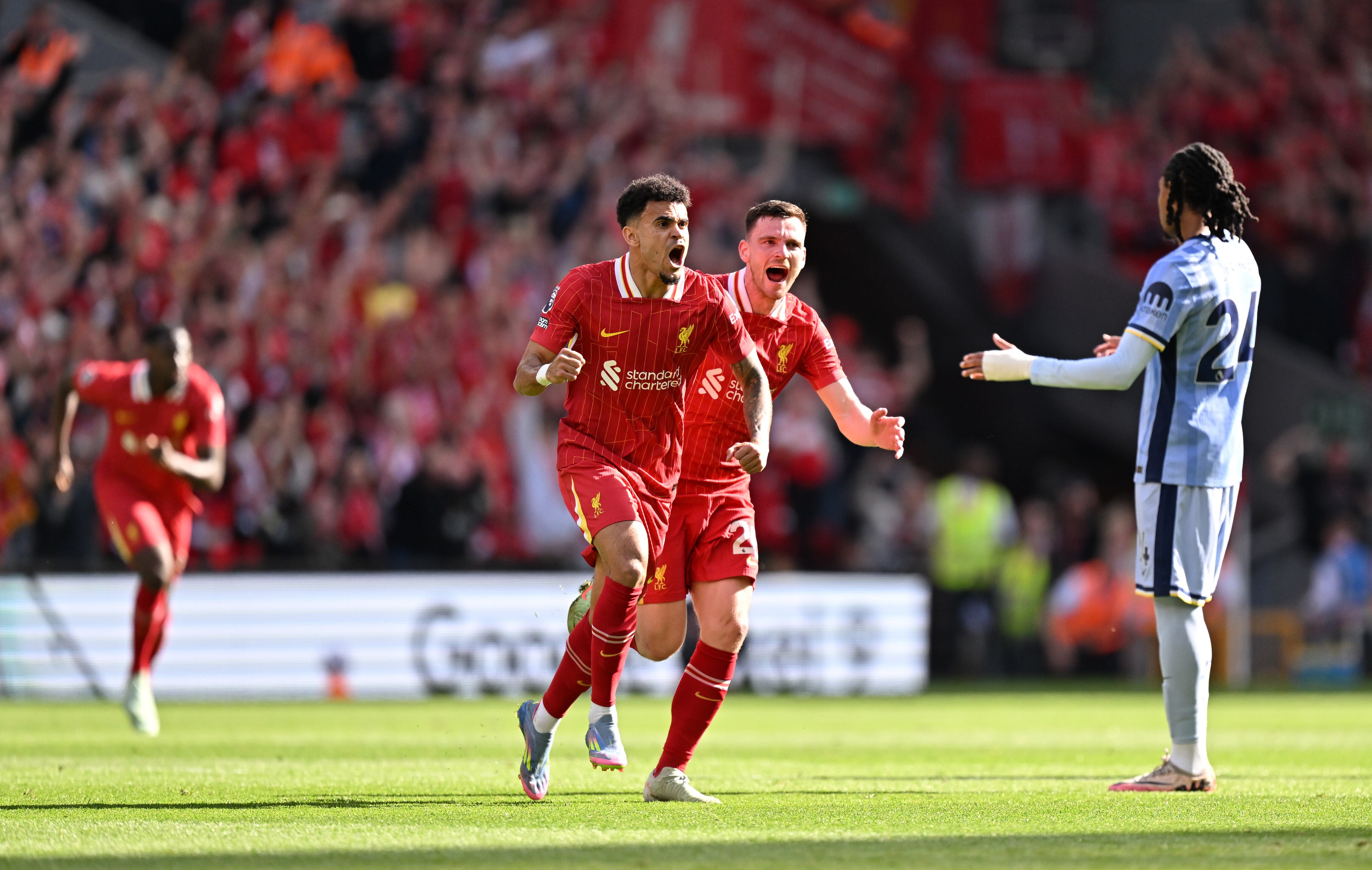 Luis Díaz en la Premier League. (Photo by Liverpool FC/Liverpool FC via Getty Images)