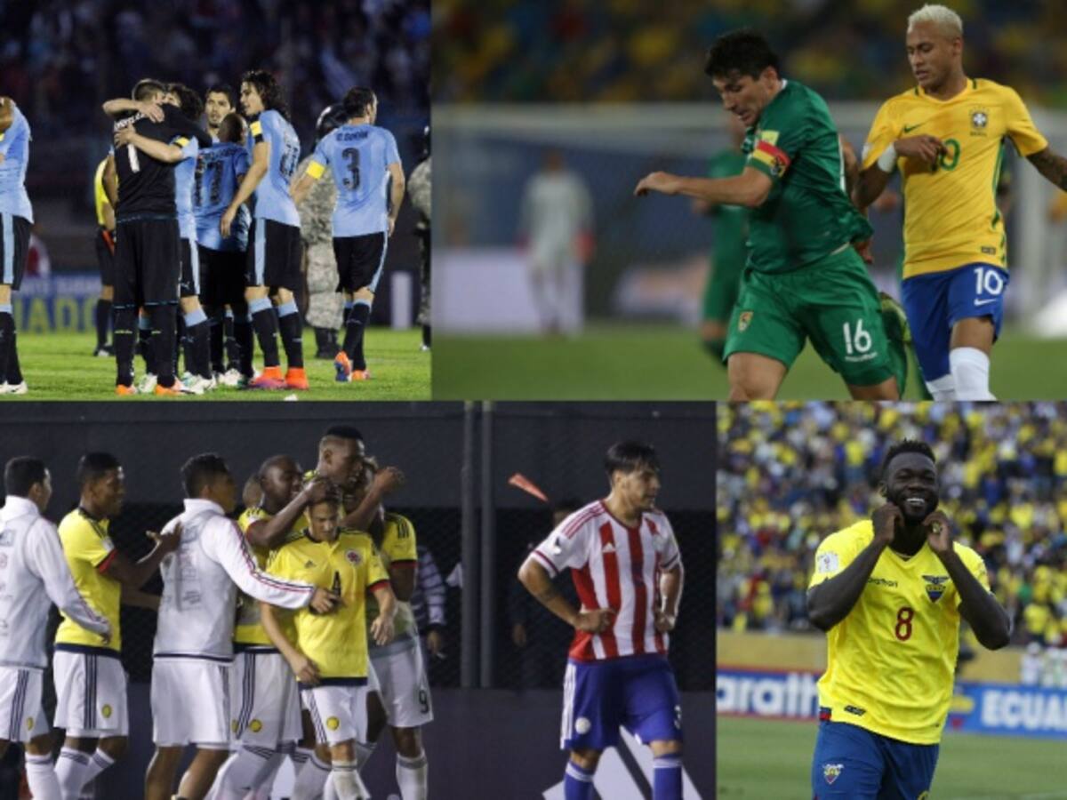 Tabla de posiciones Eliminatorias Conmebol a Rusia 2018