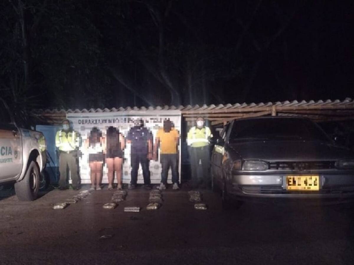 Cargamento de droga es incautado por la Policía en el municipio de Armero