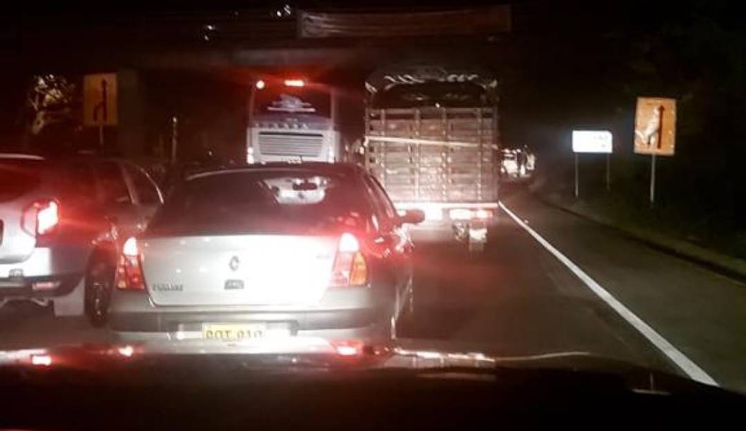 Trancon en la vía Bogotá - Girardot / Cortesía 