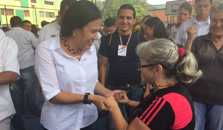 Laidy Gómez, candidata de la oposición a la Gobernación del Táchira.