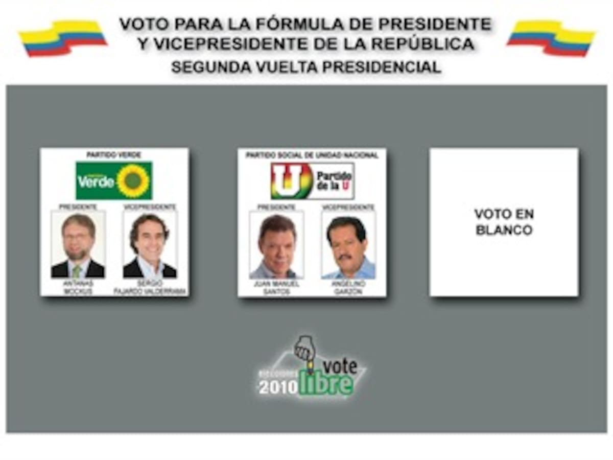 Listo tarjetón para segunda vuelta