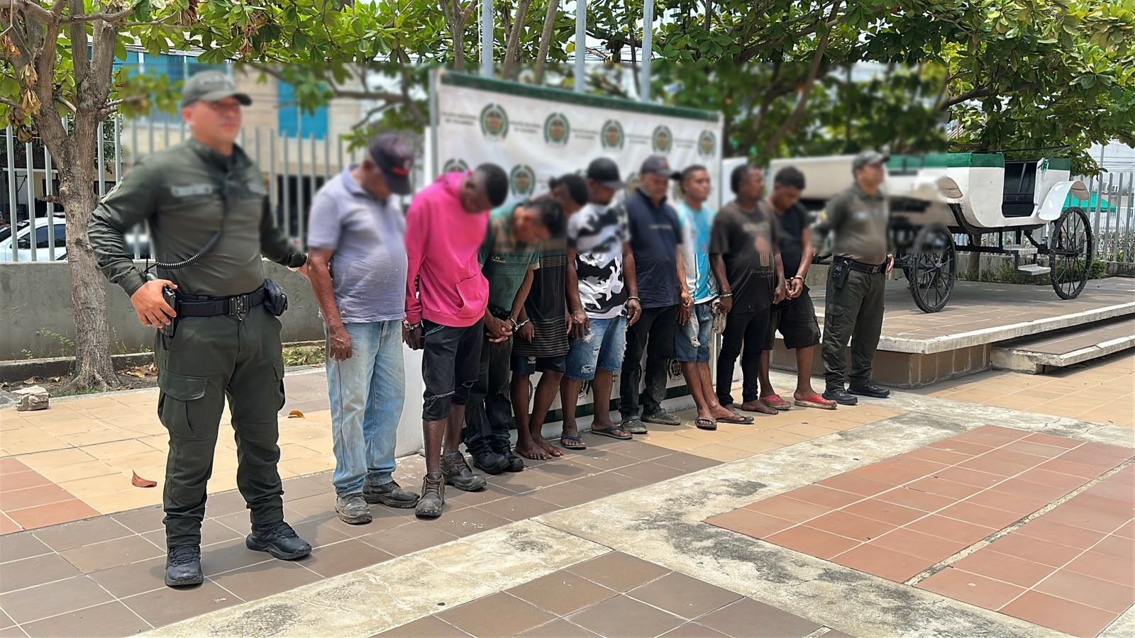 Capturados por contaminación ambiental. // Policía de Cartagena