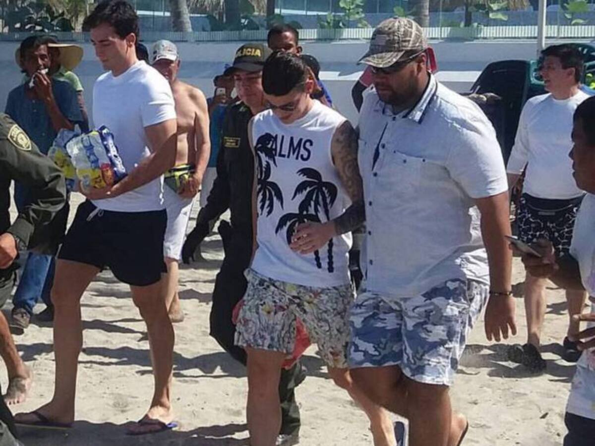 James Rodríguez de vacaciones en Santa Marta
