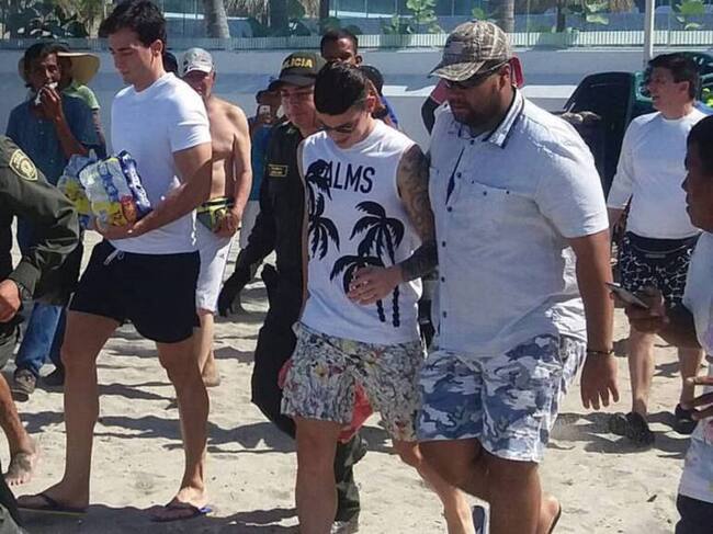 James Rodríguez en las playas de Santa Marta. /FOTO INSTAGRAM XIMESALAZAR11