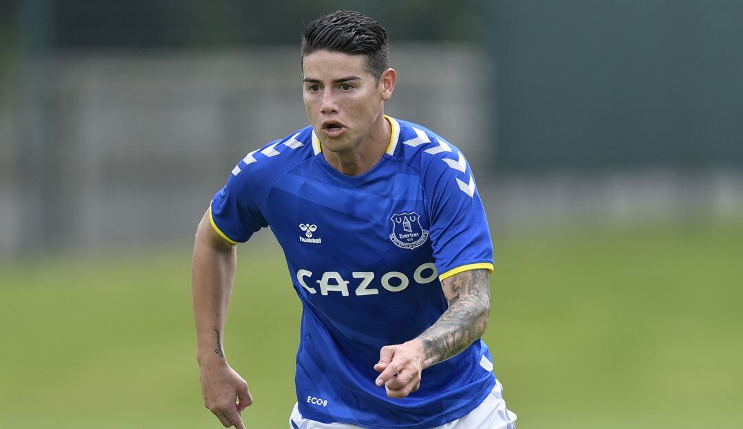 James en sus primeros días de trabajos junto a Rafael Benítez.