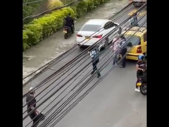 Agresión a conductores en puesto de control- foto Denuncias Antioquia
