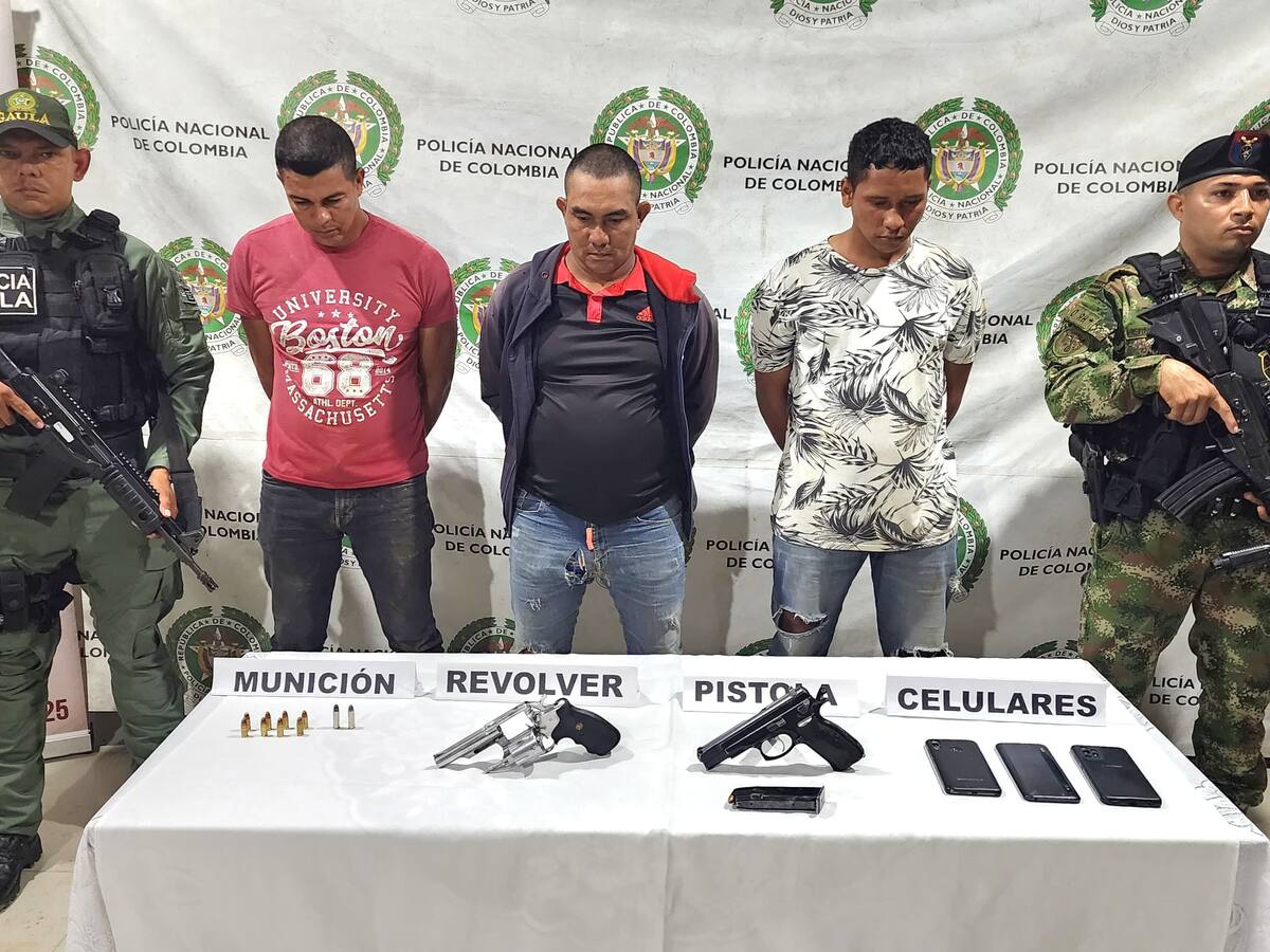 Gaula de Córdoba capturó en flagrancia a tres presuntos integrantes de las AGC