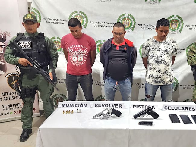 Gaula de Córdoba capturó en flagrancia a tres presuntos integrantes de las AGC