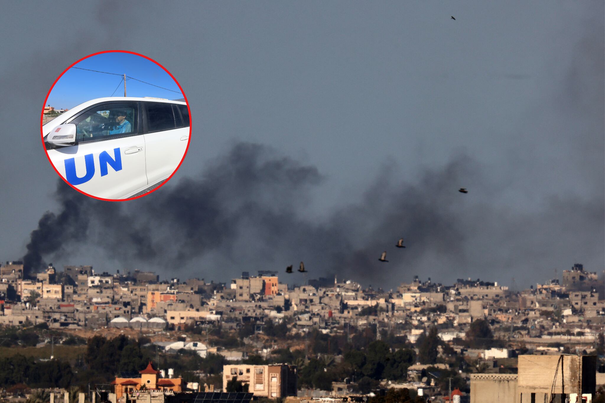 El ejercito israelí atacó un convoy de la ONU que se dirigía a Gaza, mientras los bombardeos en la zona dejaron a 70 personas muertas hoy