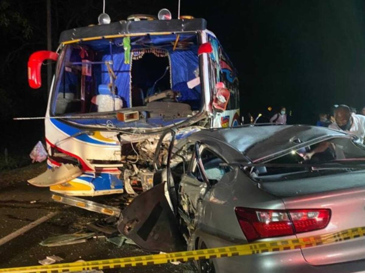 Identifican 4 víctimas del accidente de tránsito ocurrido esta madrugada
