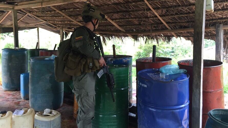 Según la Policía Antinarcóticos, estas estructuras eran del Clan del Golfo. Foto: Policía Antinarcóticos