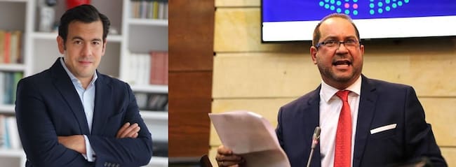 Rodrigo Lara, ministro del Interior designado; y Lidio García, presidente del Congreso de la República. // Cortesía