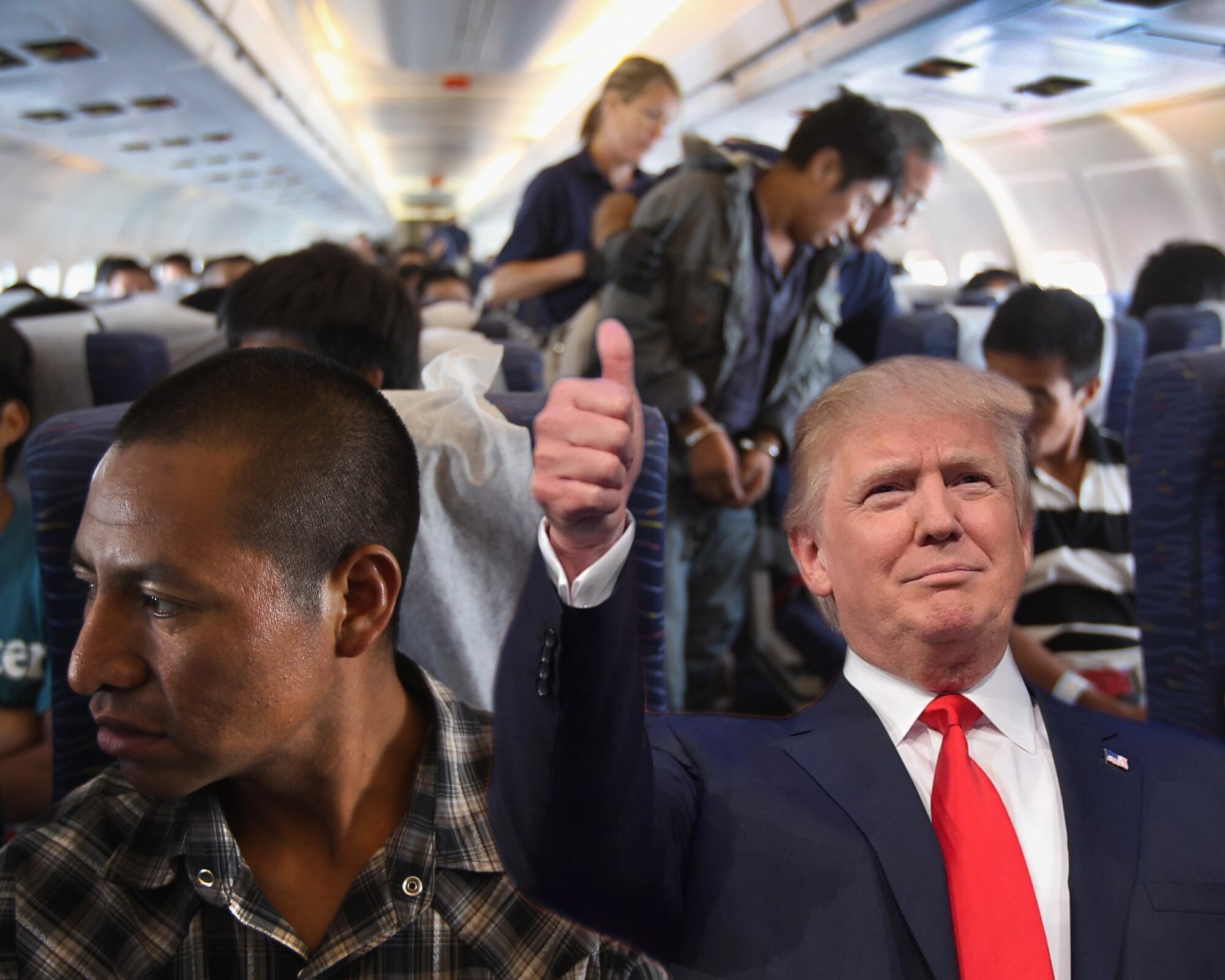 El presidente estadounidense justificó que los colombianos indocumentados deportados estuviesen esposados y resaltó los choques diplomáticos con el presidente Gustavo Petro.
(Foto: Caracol Radio / Getty)