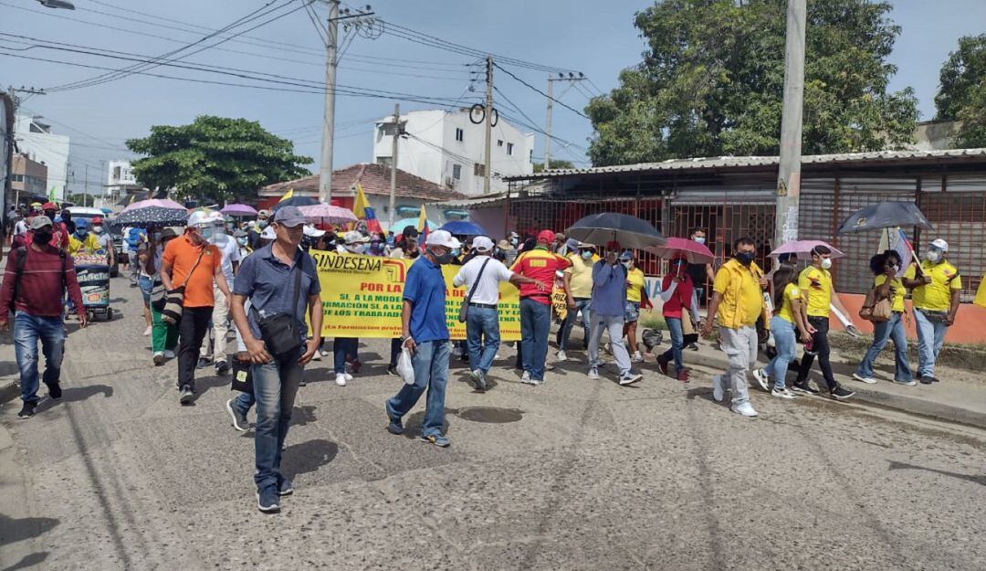 La concentración partió desde el retorno del barrio La Esperanza