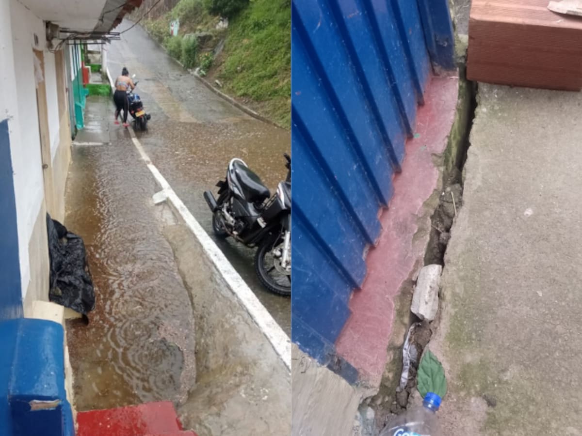 Los habitantes en Risaralda (Caldas) se quejan por problemas de alcantarillado que inunda las casas