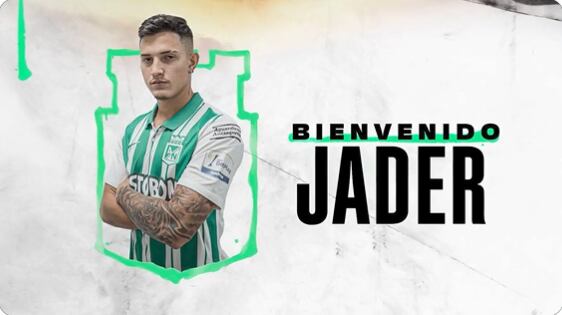 Jader Gentil, nuevo jugador de Atlético Nacional / @nacionaloficial